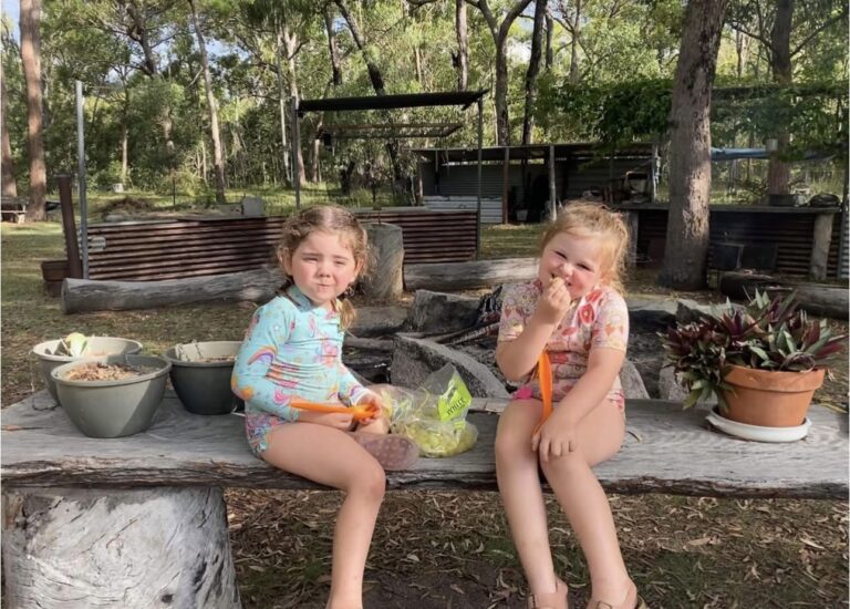 Guests enjoying their experience at Big Rocks Bush Retreat in Childers.
