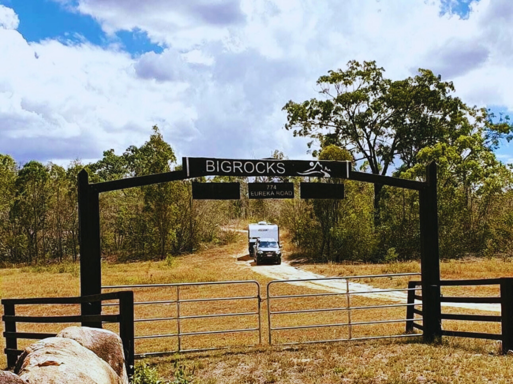 Standard campsite in Childers surrounded by nature.